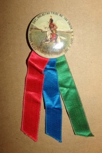 1907 Tribu Oneactah Nº 104 O.R.M UNION NY Celuloide Pinback Pin Indio Americano - Imagen 1 de 6
