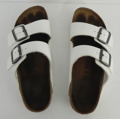 Birkenstock Slides Sandals Arizona Women's Size 41 White Vegan Leather - Image 1 of 4