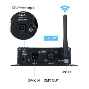 DMX 512 2.4G Wireless Controller Transmitter Receiver LCD Display Power Adjus UK - Picture 1 of 12