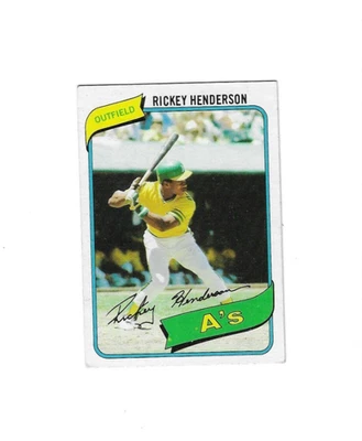 1980 TOPPS BASEBALL RICKEY HENDERSON RC #482 VG-EX NO CREASES GREAT COLORS LOOK - Image 1 of 2