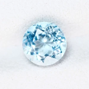 0.77 Ct Remarkable Perfect Round 5.7 MM 100% Natural Aqua Blue Brazil Aquamarine - Picture 1 of 5