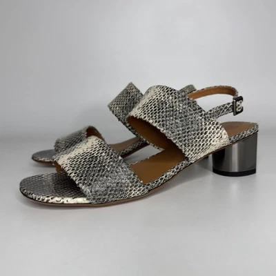 Sandalias para mujer CLERGERIE Paris Leonieco piel de serpiente talla 40 EE. UU. 10 Foto 1 de 4