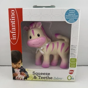 Brand New Infantino Teether , Squeeze and TeeThe Zebra, Soothing Teether 0m - Picture 1 of 4