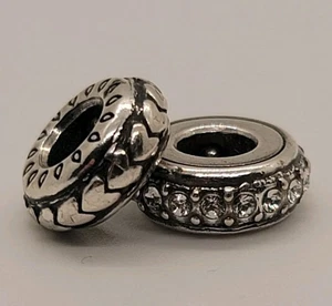 Brighton Spacer Charm Stopper Bead Lot With Swarovski Crystals - Picture 1 of 2