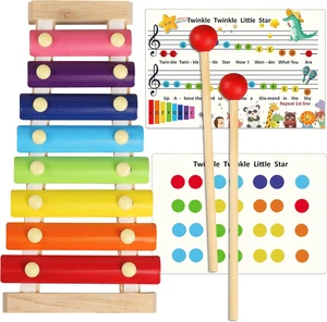 Xylophone for Kids Wood Xylophone with 2 Mallets Educational& Preschool Learning - Picture 1 of 12