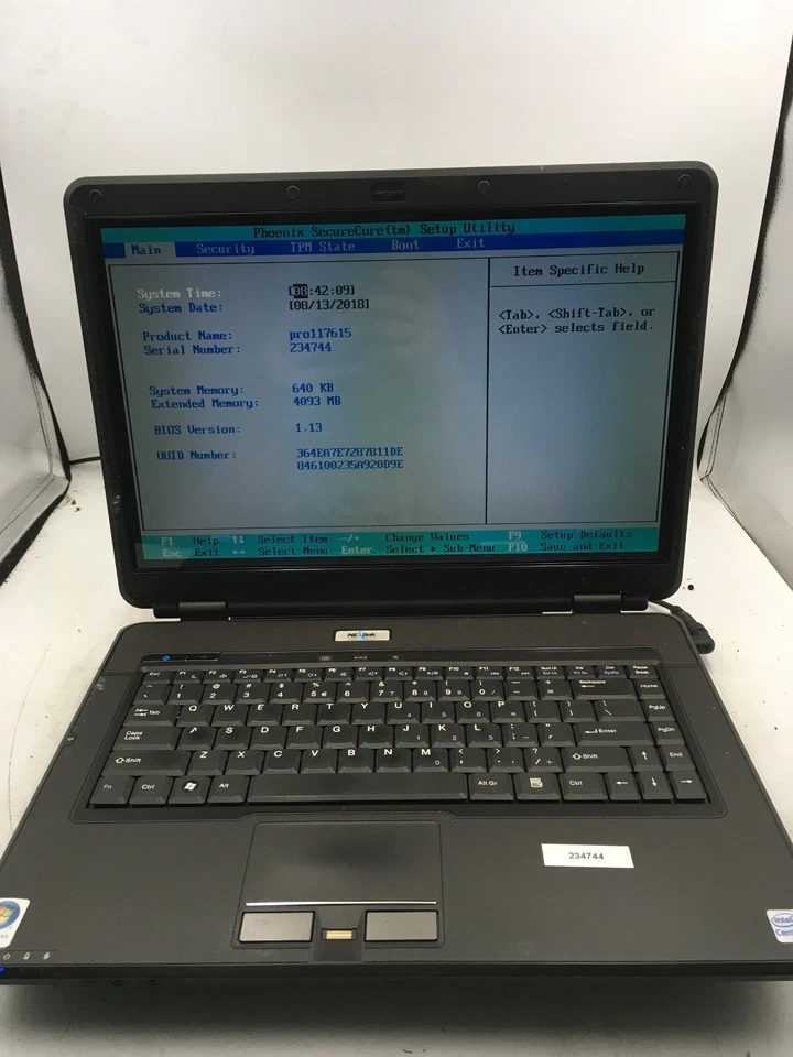 NEXLINK HL90  - BOOTS TO BIOS - INTEL CENTRINO 2 - 4GB RAM - 15" - READ DESC -BB - Image 1 of 4