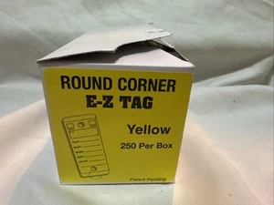 Etichette chiave concessionaria auto (versa stile tag dalla linea E-Z) colore giallo autolaminante - Foto 1 di 3