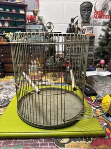 Vintage grüner Metall Vogelkäfig 12 Zoll - Bild 1 von 7