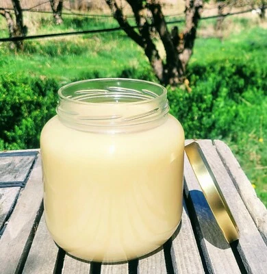 Miel cremada orgánica 100 % pura - cruda 5 libras en vidrio Foto 1 de 2