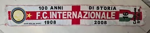 6025/138 FC INTER SCHAL ITALIENISCHER MEISTER 2008 HUNDERT JAHRE GESCHICHTE 16. ABZEICHEN - Bild 1 von 3