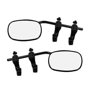 PAR DE ESPEJOS RETROVISORES DE REMOLQUE ROCOSOS ABRAZADERA EN ESPEJO CONVEXO + CARAVANA PLANA COCHE - Imagen 1 de 5