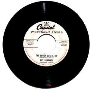 GUY LOMBARDO - The Letter Gets Better / Over & Over - Vinyl 45rpm Capitol PROMO - Imagen 1 de 4