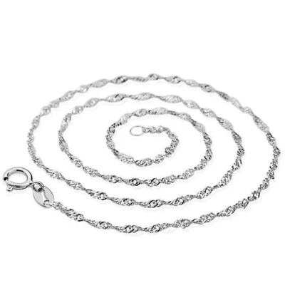 GIROCOLLO UOMO CATENINA DONNA OCCASIONI ARGENTO 925% MASSICCIO RODIATO il - Immagine 1 di 4