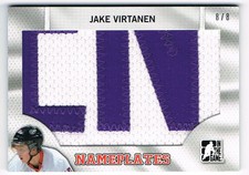 2014-15 ITG DRAFT PROSPECTS NAMEPLATES LETTER PATCH #N-P15 JAKE VIRTANEN 8/8 !!