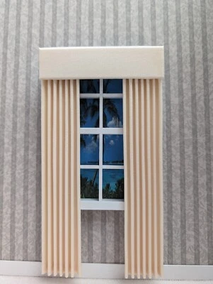 MY OWN Cream Dollhouse Curtains 1:12 Scale