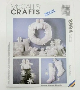 Mccalls 8994 Snow Babies tree topper ornaments wreath Sewing Pattern Christmas - Picture 1 of 3