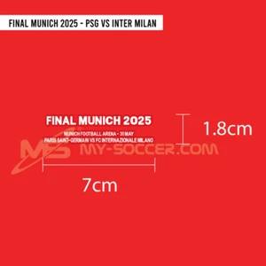 Final Munich 2025 UCL Match Details (for PSG Home jersey) - Picture 1 of 9