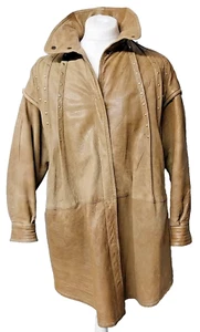 Herren Sicons 80er Retro Kunstleder Mantel mit Nieten Detail 29" Brustumfang - Bild 1 von 11