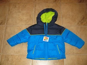 CAPPOTTO NEONATO RAGAZZO TAGLIA 18 MESI 2 TONI BLU DI HEALTHTEX *NUOVO CON ETICHETTE* FODERA PILE! - Foto 1 di 3