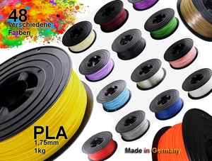  3D Drucker Filament 1kg PLA 1,75mm ⌀ Durchmesser Spule Rolle 1000g Made in DE - Bild 1 von 91
