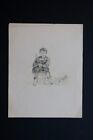 J. C. Barth 19th C. Swiss Artist Pair of Pencil Drawings of Young Boy Signed