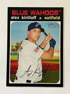 Topps Heritage Minors 2020 Alex Kirilloff azul Wahoos novato de ligas menores #2 - Imagen 1 de 2