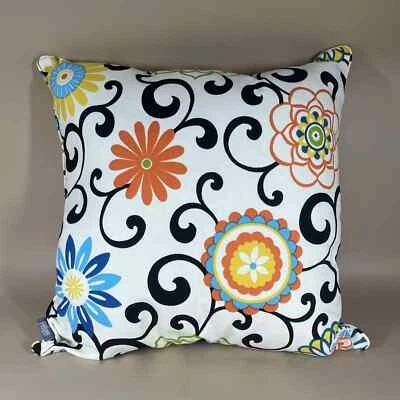 Almohada Perfecta Brillante Floral Interior/Exterior Acento Almohada 25"x25" Resistente a la Desvanecimiento Foto 1 de 2