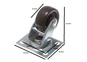 Castors Single Wheel Swivel Plate Fix 1 1/4 Inch 30mm Pack Of 100 - Picture 1 of 1
