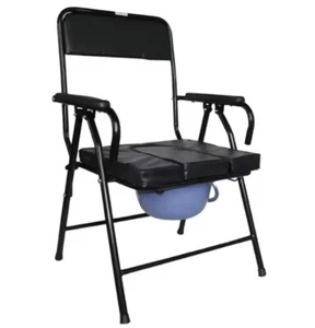 Lightweight Folding Bedside Commode Toilet Chair Removable Bucket Anti Slip M5 - Picture 1 of 8