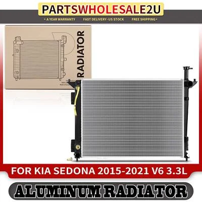 Radiador con enfriador de aceite de transmisión para Kia Sedona 2015 2016 2017-2021 V6 3,3 L Foto 1 de 4