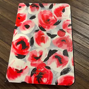 Kate Spade New York iPad Mini 4 Case pink Hard Bifold Case cover black floral - Picture 1 of 7