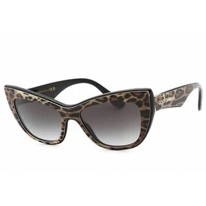 Dolce & Gabbana Women's Sunglasses Black Leopard Cat Eye Frame 0DG4417 31638G - Picture 1 of 2