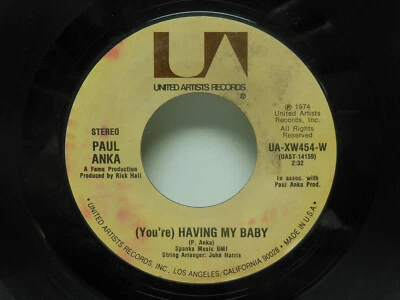 Paul Anka: Having My Baby / Papa. 45 RPM, EX - Image 1 of 2