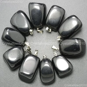 Natural Gemstones Free Formed Nugget Reiki Chakra Healing Pendant Charm Beads - Picture 1 of 22