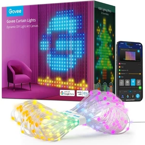 Govee Curtain Lights 520 LEDs RGBIC Luci per Tende LED WiFi Intelligenti all - Foto 1 di 24
