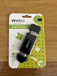 Vivitar Connect It Lecteur de Carte Multifonction 5 en 1 OTG USB USB-C - 2B9 - Photo 1/5