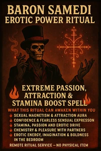 Baron Samedi Passion Ritual – Erotic Attraction, Lust & Stamina Boost - Picture 1 of 1