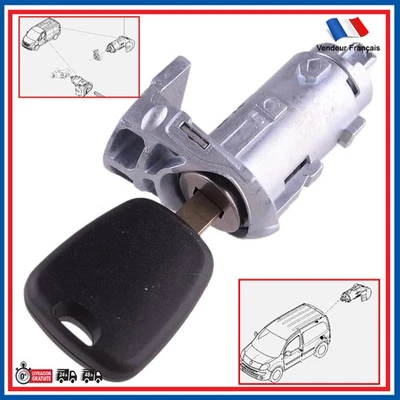 Barillet de porte avant gauche pour RENAULT KANGOO II - 7701209836 487000834R - Photo 1/4