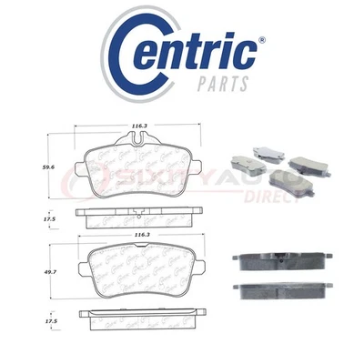Centric Ceramic Disc Brake Pads w Shims for 2017 Mercedes-Benz GLE43 AMG ju Foto 1 de 4