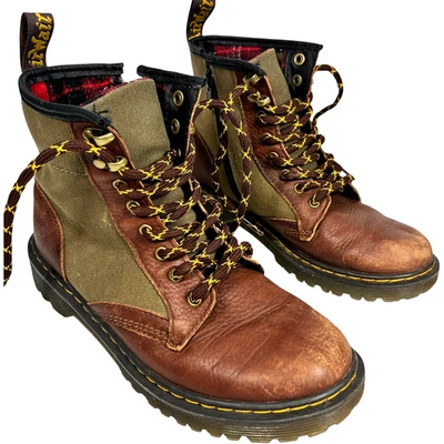 Dr Martens 1460 Panel J 儿童皮革拉链系带内衬靴子,尺寸 3 — 第 1/4 张图片