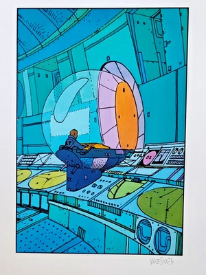 JEAN GIRAUD MOEBIUS 1984 SCREEN PRINT COLOR LITHOGRAPH ART PRINT SIGNED PG 11 - Image 1 of 4