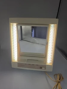 Vtg GE Magnifying Lighted Make-up Mirror Home Office Day Evening 2 Sided B1IM-1 - Picture 1 of 9