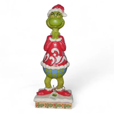 RARE 2022 JIM SHORE DR. SEUSS GRINCH WITH HANDS CLENCHED STATUE 6008893 - Image 1 of 4