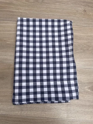 Pottery Barn Kids Navy Check Pillowcase Standard Size Organic Cotton - Image 1 of 4