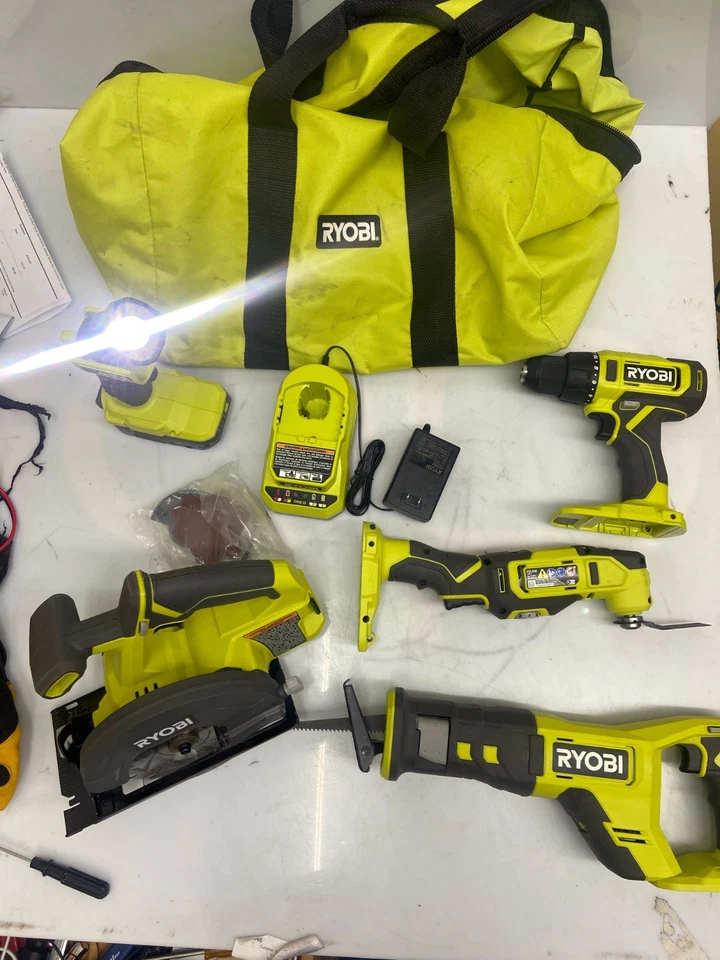 Ryobi ONE+ 18V Cordless 5-Tool Combo Set (PCL1600K2) - Image 1 of 2