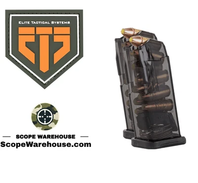2 УПАКОВКИ ETS Glock 26 G26 поколения 1-5 9 мм 10 круглый магазин углерода дым SMK-GLK-26 - Изображение 1 из 2