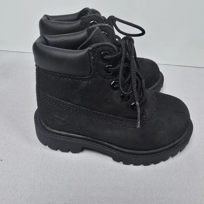 Timberland Botas Impermeables Niños Pequeños Negras con Cordones Talla 7 Niño Pequeño Foto 1 de 4