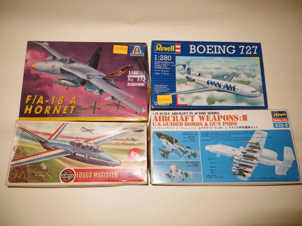 FOUGA MAGISTER;BOEING 727;F/A-18A HORNET;AIRCRAFT WEAPONS II - Immagine 1 di 1