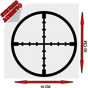 Sticker Adesivo Decal Mirino Target Sniper Cecchino Army Tuning Auto Moto - Imagen 1 de 1
