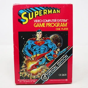 CARTUCHO VIDEOJUEGO SUPERMAN EDICIÓN ESPECIAL ATARI CX 2631 1979 AÑOS 70 VINTAGE - Imagen 1 de 11